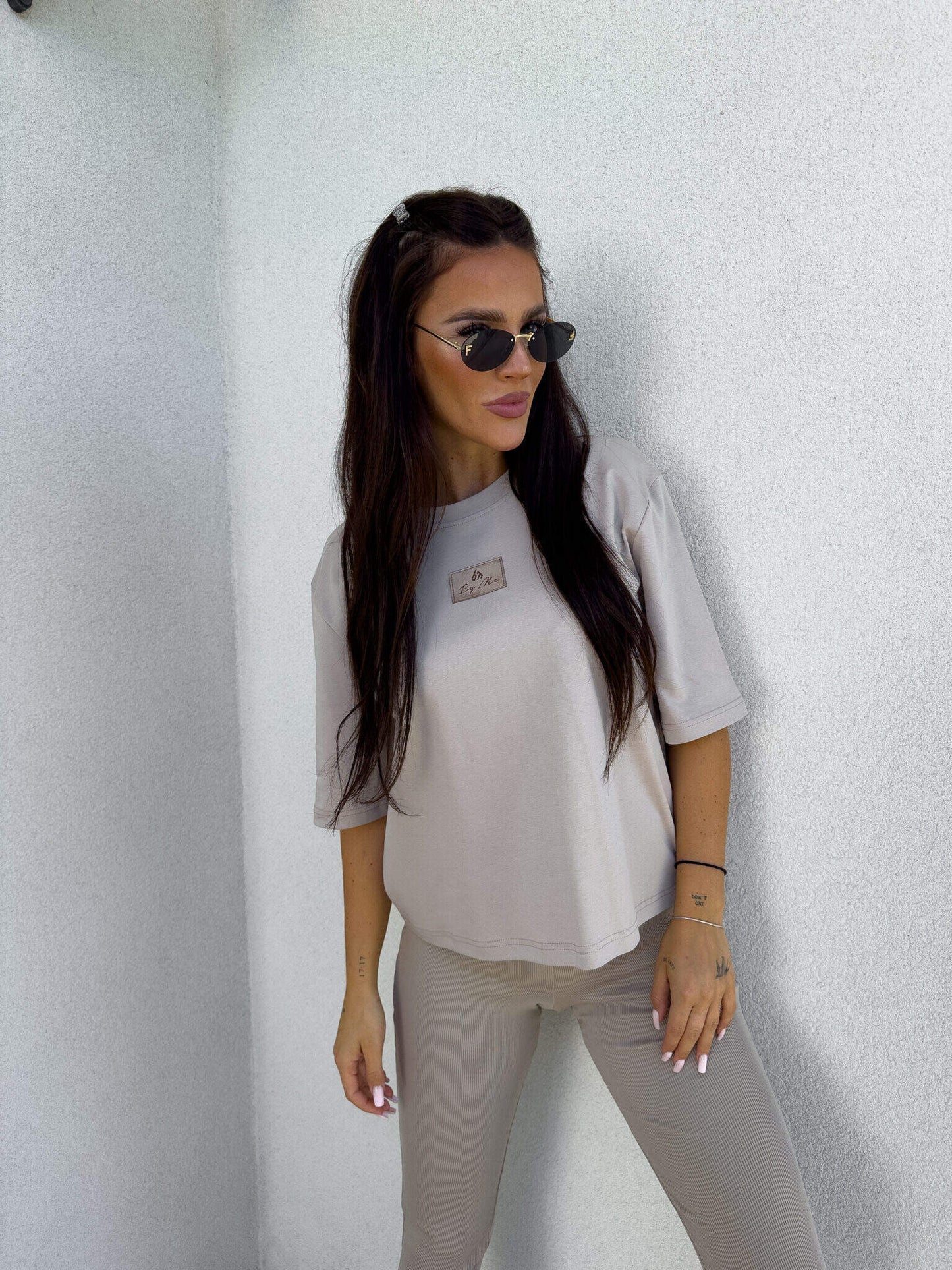 T-SHIRT COTTON – taupe BY ME
