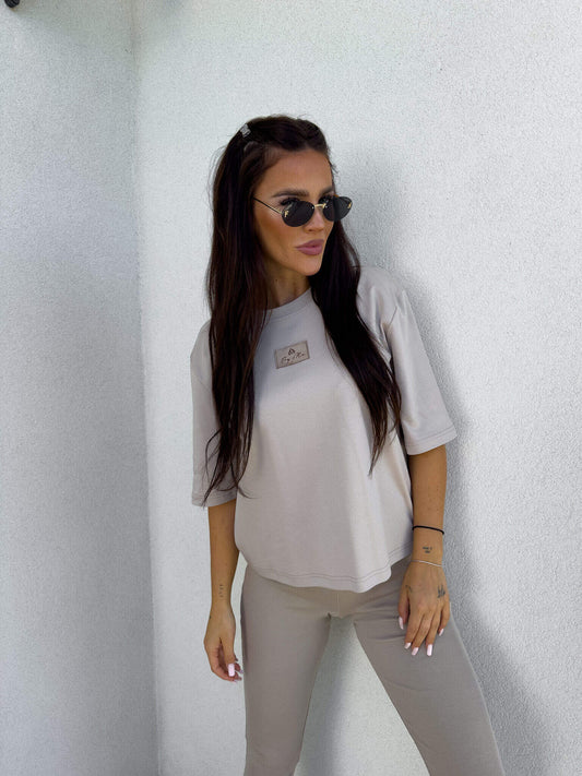 T-SHIRT COTTON – taupe BY ME