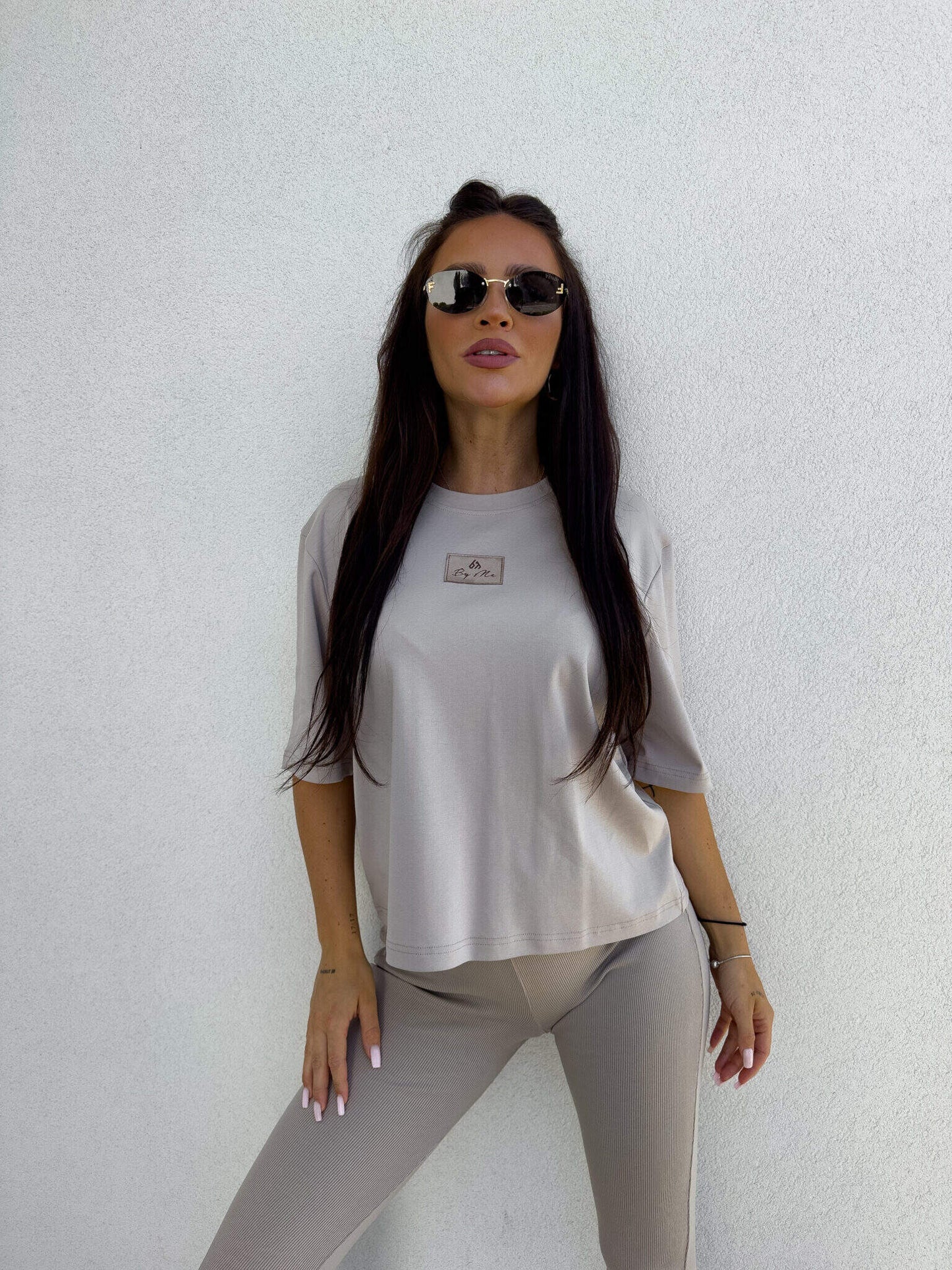 T-SHIRT COTTON – taupe BY ME