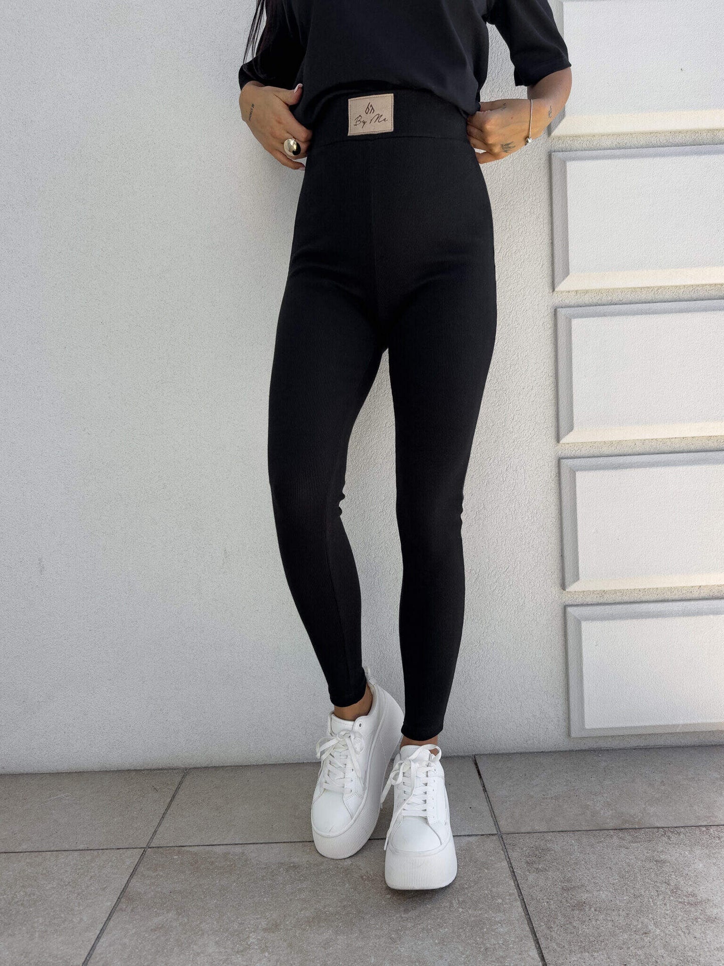 Legginsy COTTON – czarne BY ME