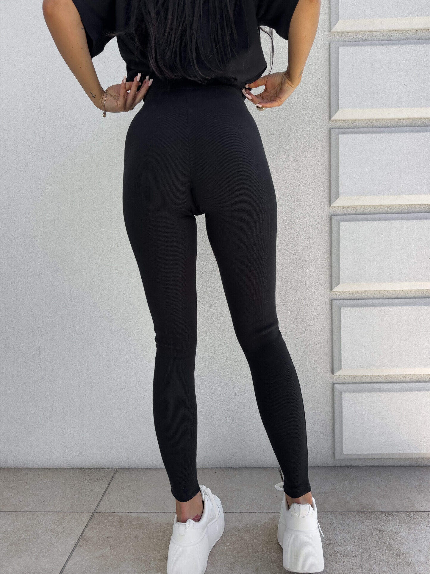 Legginsy COTTON – czarne BY ME