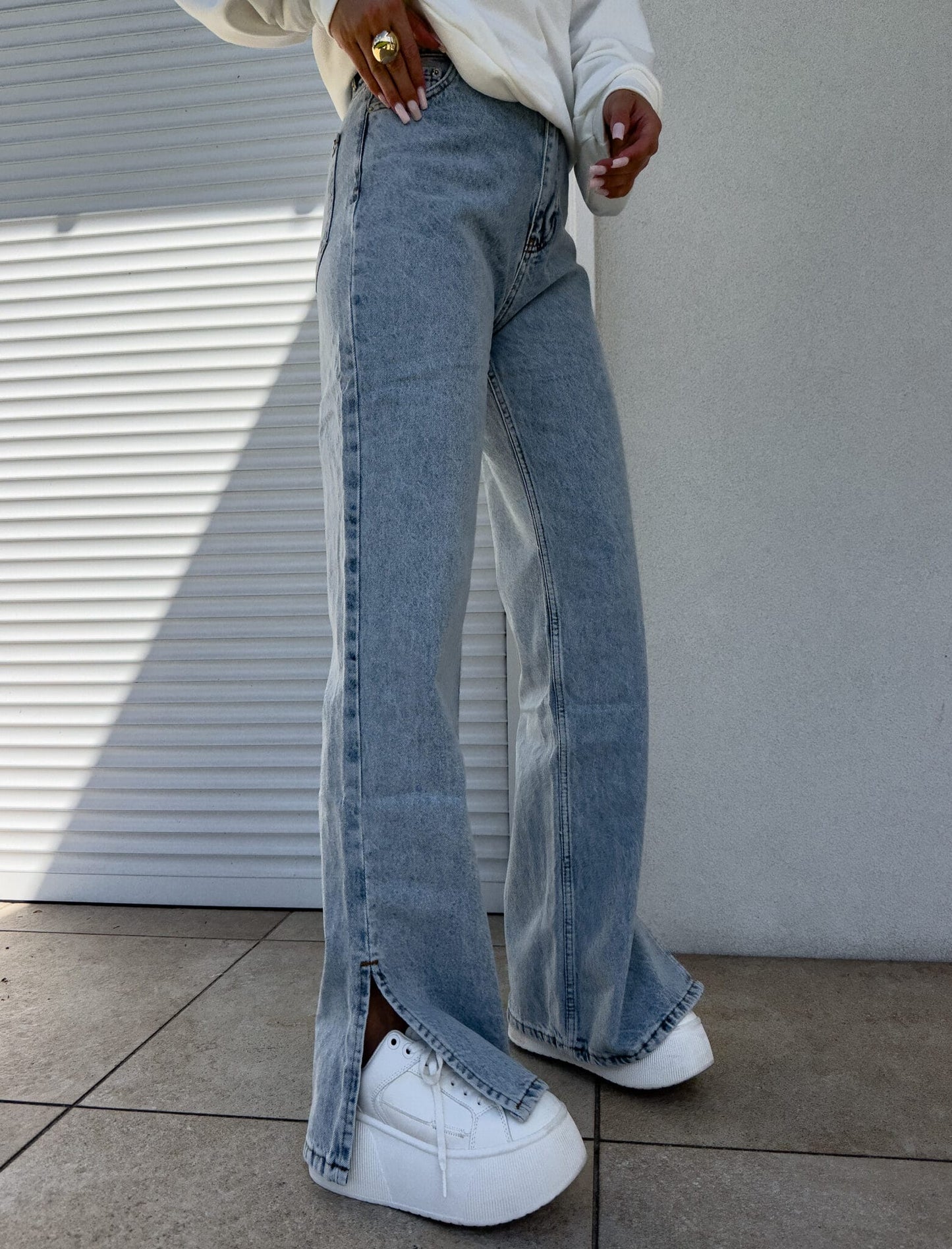 Jeansy FLARED – dark jeans BY ME