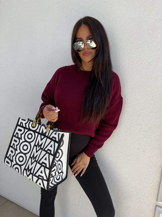 Sweter NERYS – bordowy BY ME