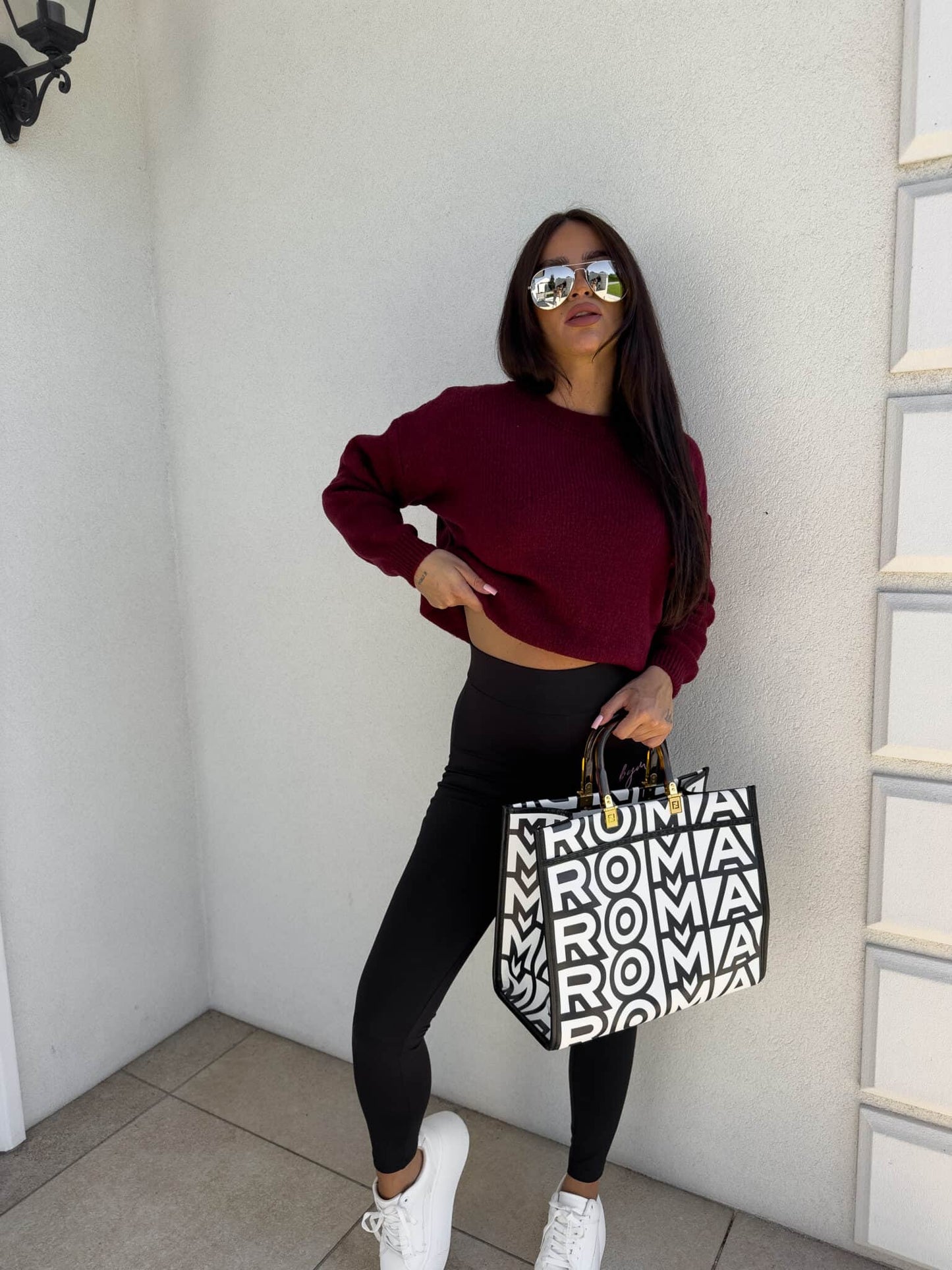 Sweter NERYS – bordowy BY ME